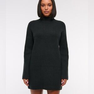 Abercrombie & Fitch Easy Mockneck Mini Sweater Dress
